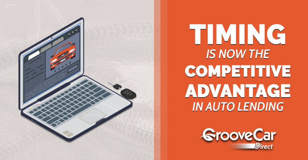Featured image illustrating how early online car shopping and digital engagement create a competitive advantage in auto lending.